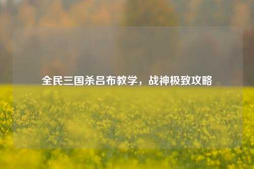 全民三国杀吕布教学，战神极致攻略