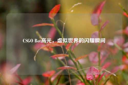 CSGO Bot高光，虚拟世界的闪耀瞬间