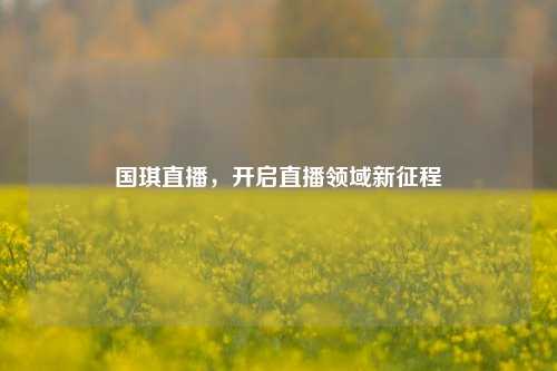 国琪直播，开启直播领域新征程