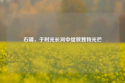 石靖，于时光长河中绽放独特光芒