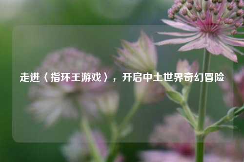 走进〈指环王游戏〉，开启中土世界奇幻冒险