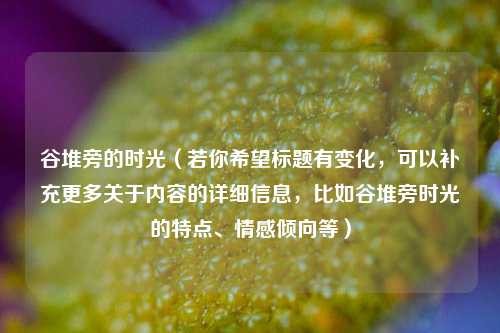 谷堆旁的时光（若你希望标题有变化，可以补充更多关于内容的详细信息，比如谷堆旁时光的特点、情感倾向等）